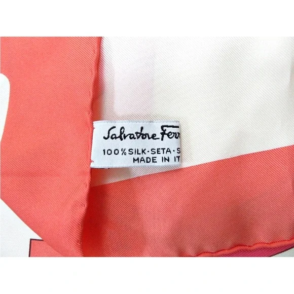 Salvatore Ferragamo Floral Pink and Red Scarf - Picture 7 of 8